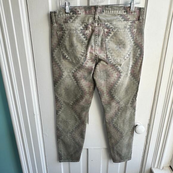 Current Elliott The Stiletto Army Green Navajo Jeans Pant - Picture 8 of 9
